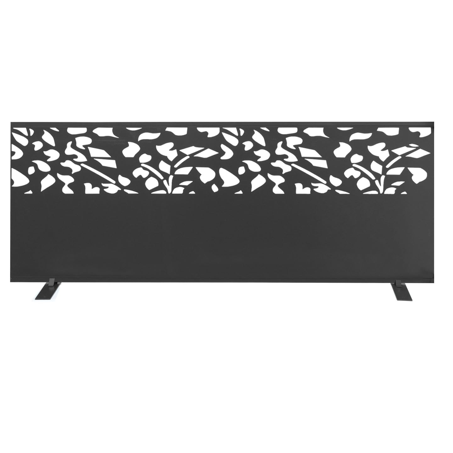 IDMarket - Dekoratives Universalpaneel 150 x 50 cm Flower grau halb durchbrochen an der Seite