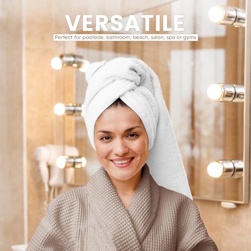 Image of Towel and Linen Mart 100% Cotton White 6 Pack Bath Towel Set, Quick Dry, Super Absorbent, Light Weight, Soft Feel for Hotel, Spa and Bathroom (27 X 54) (White, 27 x 54 6 Pack)