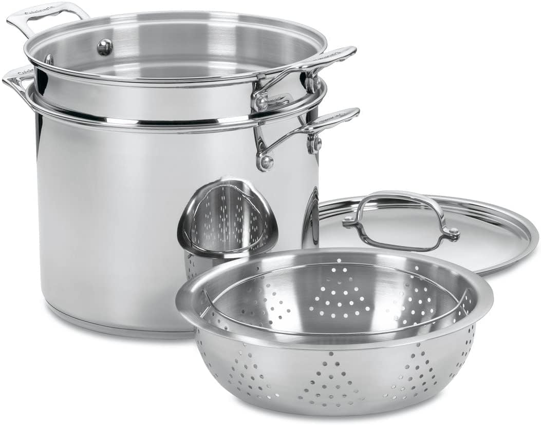 Cuisinart Pasta/Steamer Set, Stainless Steel, Silver, 12-Quart 77-412P1