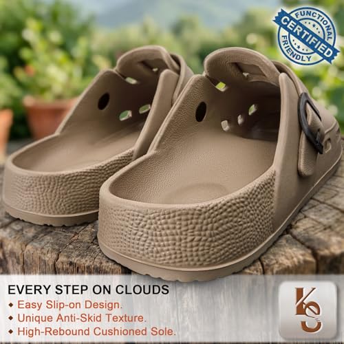 Image of KEMISANT Women Clogs,Comfortable Mules Sandals Slippers Nurse Garden Shoes Unisex for Men Cushioned Support