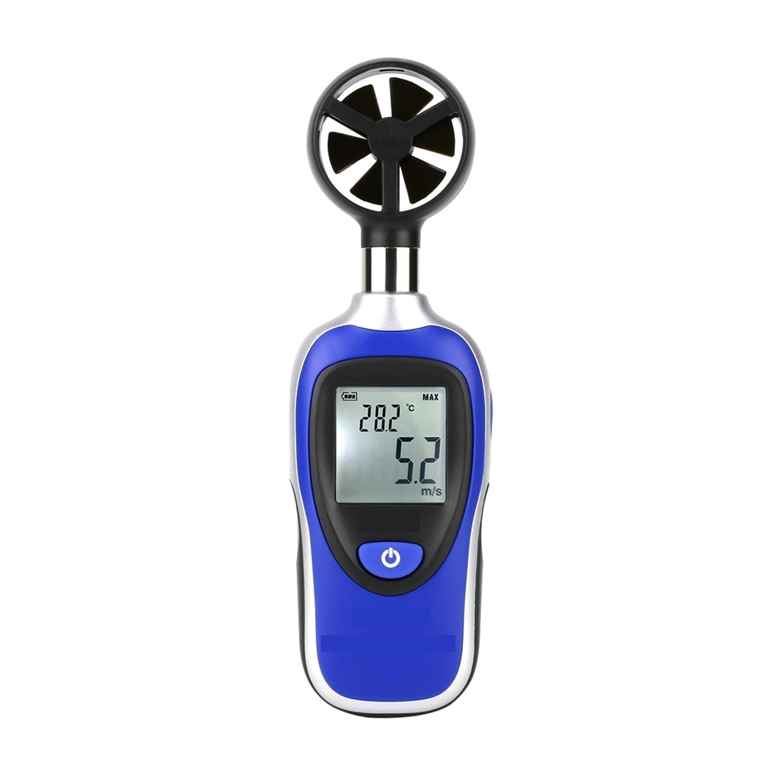 Anemómetro de mano Anemómetro Portátil Termómetro Medidor De Velocidad Del Viento Anemometro Windmeter Pantalla LCD Probador De Mano Digital(MT-905)