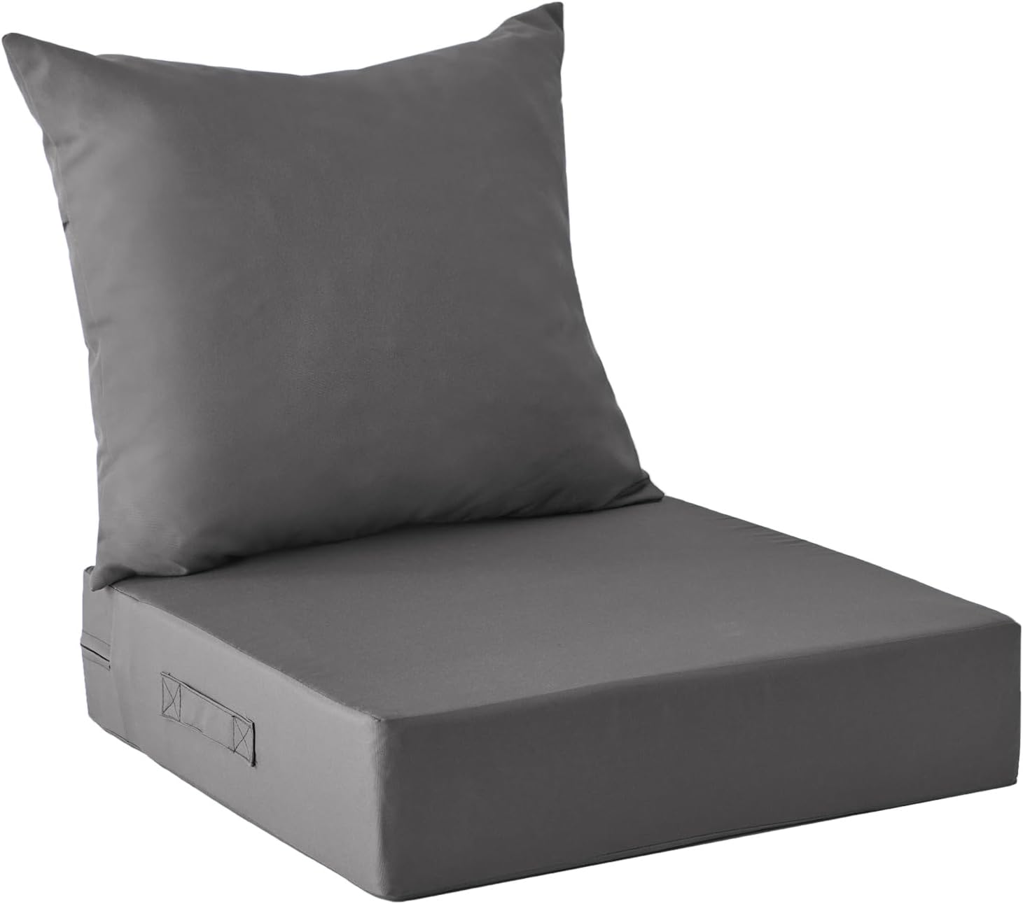 Outdoor Cushions for Patio Furniture,Outdoor Seat Cushion Set 24 x 24 x 5.75 Inch,Waterproof & Fade Resistant Outdoor Chair Cushions,Deep Patio Chair Cushion with Removable Cover,Dark Grey Dark Grey 24*24+5.75/25*22.5"