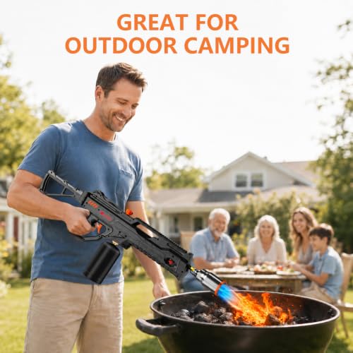 ARTFLAMM Torche au propane – Pistolet puissant pour barbecue et torche de cuisson – Lance-flammes réglable – Chalumeau culinaire pour sous vide, barbecue, feu de camp, bois de charbon de bois – vue 6