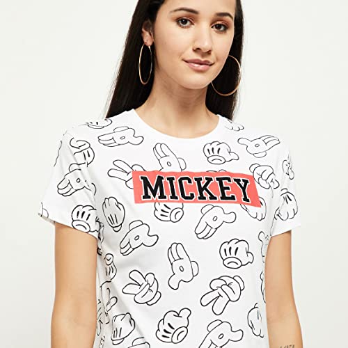 Image of Max Women Printed Round Neck Regular Fit T-Shirt