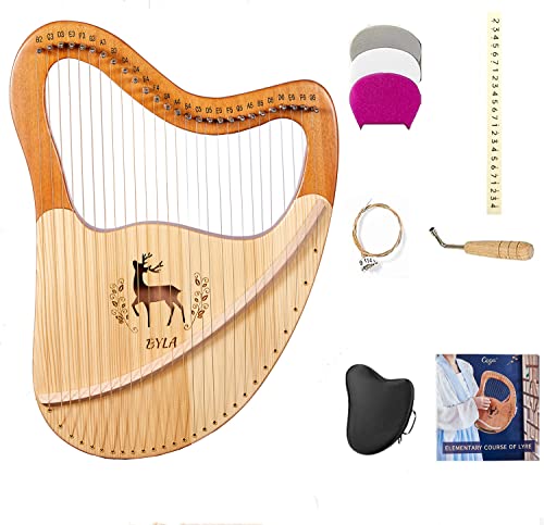 Lyre Harp, Love type lyre, 27 Metal Strings Mahogany Body Lyre Harp with All accessories included