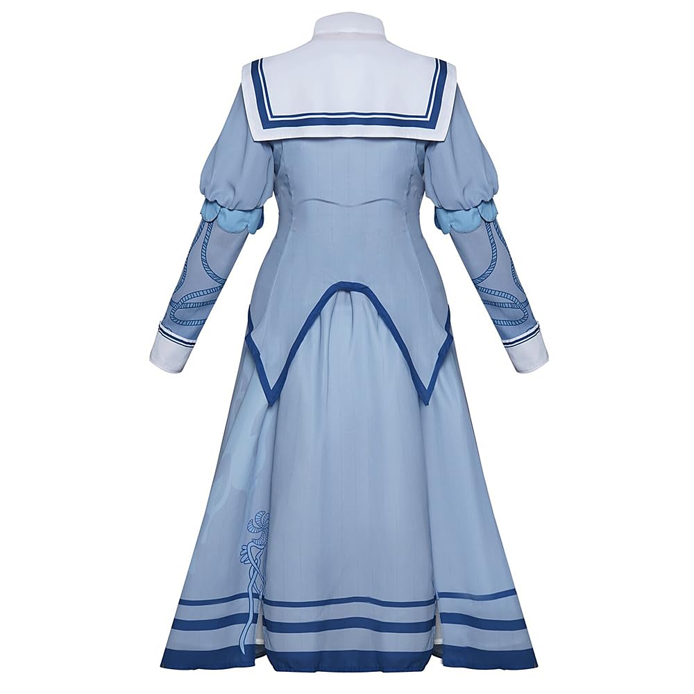 Charous Anime-Spiel-Identität, Cosplay, Arzt, ewige Blume, elegantes blaues Rock-Set für Manga-Auftritte und Cosplay