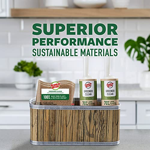 Scotch-Brite Greener Clean Lint Roller, Reusable Lint Rollers For Clothes, Furniture, And Pet Hair, Tidy Up Fabrics With A More Sustainable Fuzz Remover, 1 Roller, 2 Refills #TOP6