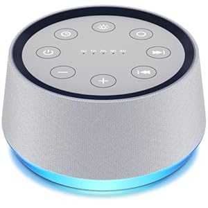 White Noise Sound Machine with 30 Soothing Sounds Brown Noise Machine for Sleep 12 Colors Night Light for Baby Adults Kids Sleep Machines 36 Volume Levels 5 Timers for Home Office Travel