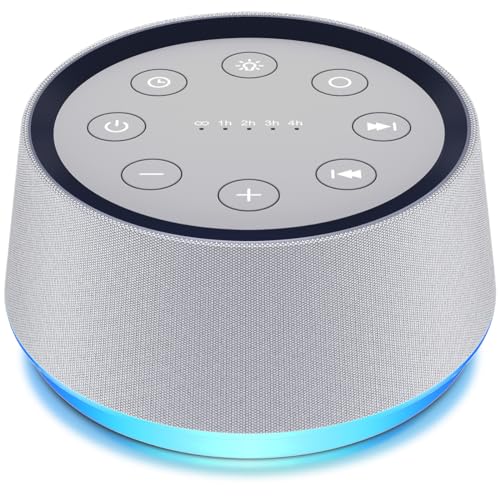 Brown Noise Sound Machine with 30 Soothing Sounds White Noise Machine 12 Colors Night Light for Baby Adults Kids Sleep Machines 36 Volume Levels 5 Timers for Home Office
