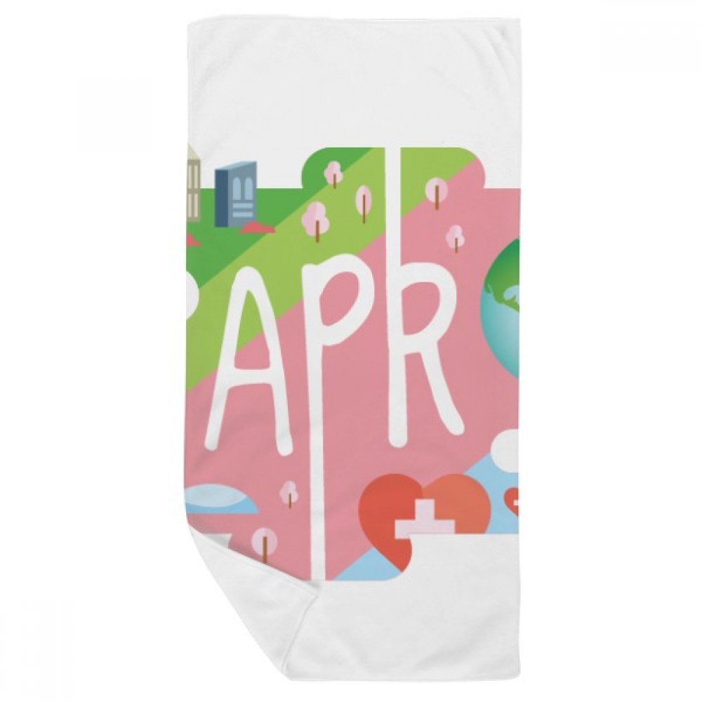 Gant de toilette serviette de bain doux illustration saison avril