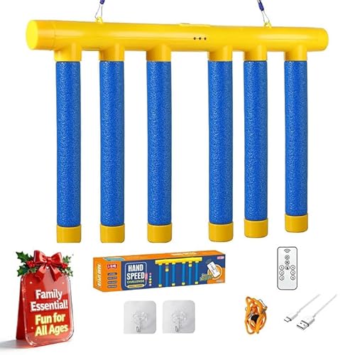 rafonie Reflex Challenge Game, Drop Sticks Game, Hand Eye Coordination Training, Reaction Trainer Toy, Catching Sticks Games, Stick Reflex Training, 3 Adjustable Speed, Upgrade Remote Control(A)