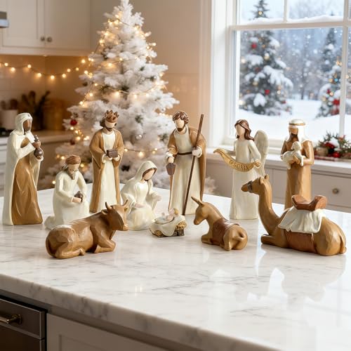 Storieme Krippenfiguren Set Weihnachten - Weihnachtskrippe Komplettset...