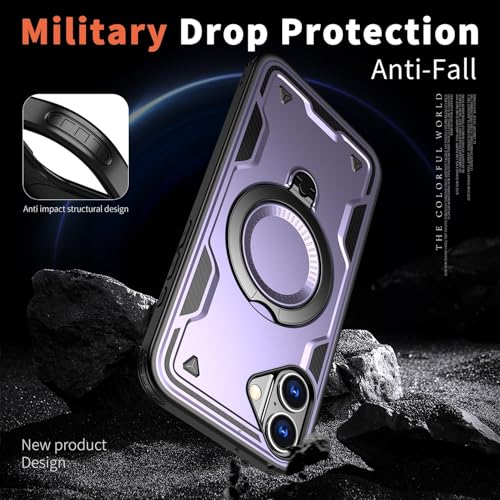 Coque compatible avec iPhone 16 antichoc militaire avec anneau support
