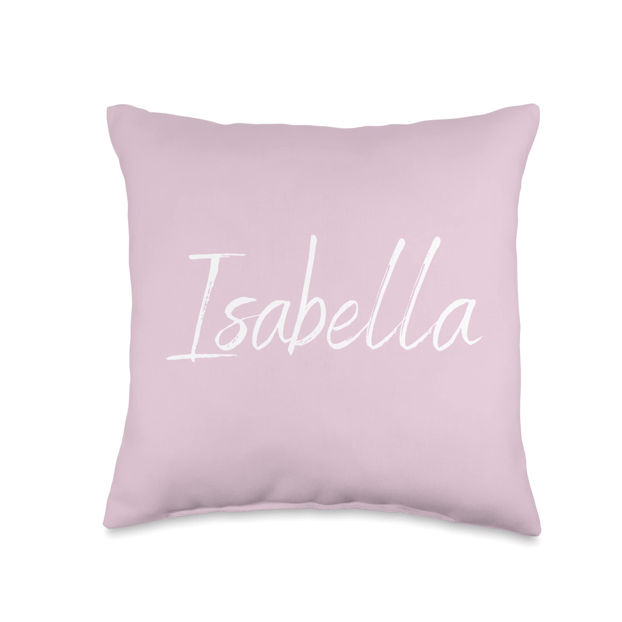 Isabella First name Design Pink Throw Pillow