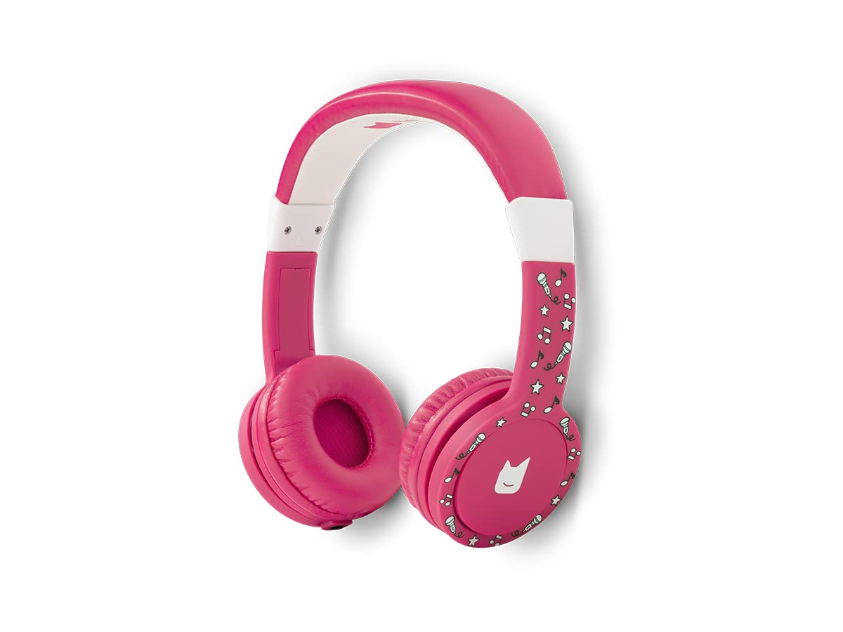 tonies-Lauscher – verstellbare Kinder Kopfhörer mit Lautstärkebegrenzung, Over Ear Kopfhörer mit Kabel und gepolsterten Kopfbügeln, Pink