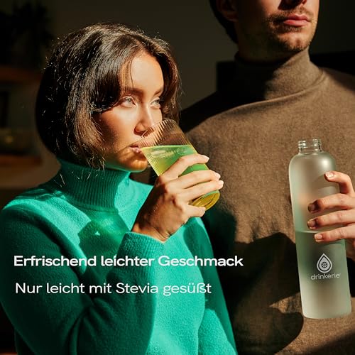 drinkerie® Getränkepulver Zuckerfrei (Mix Paket) - 48 x 500ml erfrischender Genuss in 4 fruchtigen Sorten - Wasser Geschmack ohne Zucker - 100% plastikfrei - Instant Getränkepulver mit Vitamin C