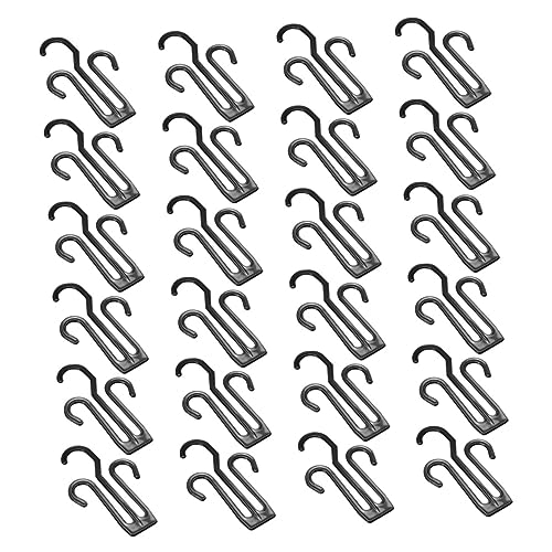 Happyyami 24Pcs Plastic Shoes Drying Hooks Multi Functional Shoe Hanging Organizer for Home Use Space Saving Double Hook Design for Easy Installation and Travel Convenience