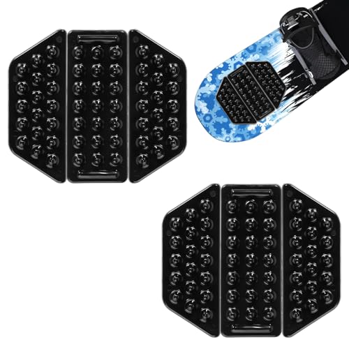 6pcs Stomp Pad Snowboard, Le Patin de Snowboard Noir Offre Une Adhérence Supplémentaire pour Le Snowboard Antidérapant Et Auto-Adhésif Accessoires de Ski...