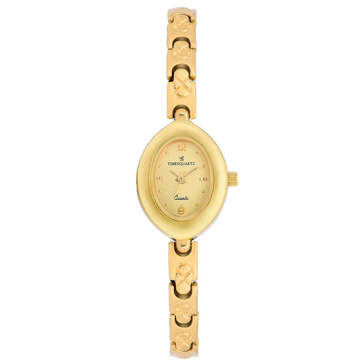 TIMESQUARTZ Analog Stainless Steel Wrist Watches for Girls Women Watches Latest in Fashion Women Ladies Watch Analogue with Golden Dial & Golden Belt Womens and Girls Watch (B07N84JZLC) Amazon Price History, Amazon Price Tracker