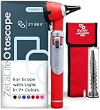 ZetaLife Compact Pocket Size Fiber Optic Otoscope - Red Color