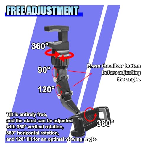 Rearview Mirror Phone Mount Holder for Car, 360° Rotating Adjustable Car Green - 第 8/13 張圖片