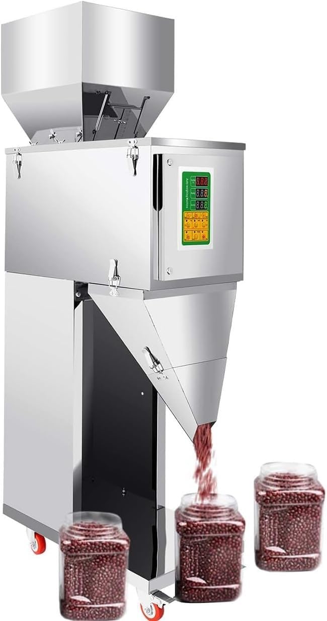 Automatic Powder Filling Machine,10-999G/0.02-2.2Lbs Stainless Steel Weighing Filler With Foot Pedal, Granule Filling Machine For Efficient Production For Tea Seeds Grains Powder