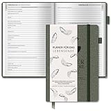 End of Life Planner Deutsch mit Tabs - 19 Abschnitte Ende des Lebens Planer A5 - Alles geregelt, auch danach - Geführtes Logbuch mit Einstecktasche für Testament, letzte Wünsche & Bestattungsplanung