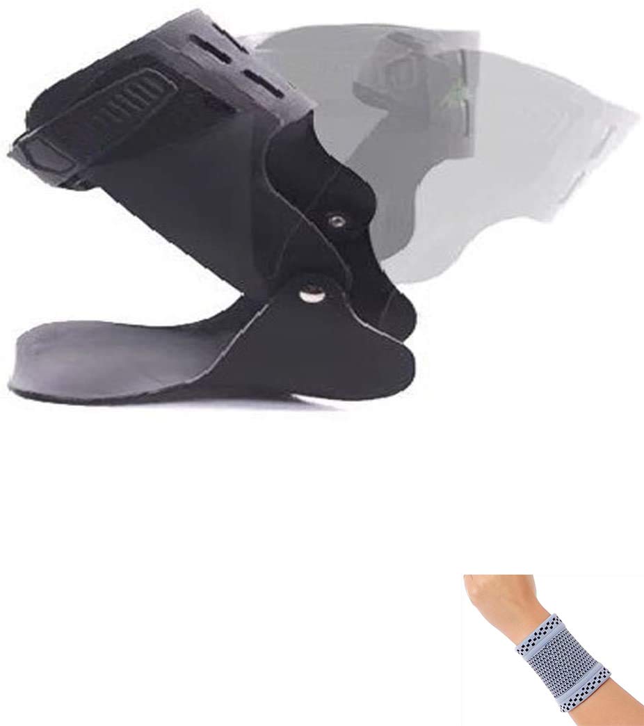 supporto regolabile alla caviglia Brace For Men & Women esecuzione di allenamento di pallavolo di sport della caviglia Supports- Grande 27 cm o di più ampio inclusi Wrist Band