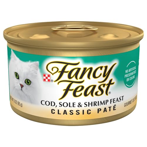 image for PURINA Fancy Feast Fancy Feast Cat Food Cod Sole & Shrimp Feast, 3 oz,