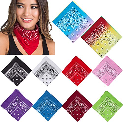 Preisvergleich Produktbild Bandanas, Paisleymuster, klassisch, für Erwachsene und Kinder, 10 Stück