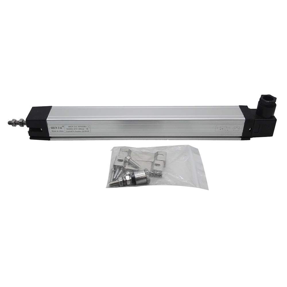 Capteur de déplacement linéaire haute précision KTC-200 mm Règle de résistance Transducteur de déplacement Règle de mesure pour machine de moulage (200 mm)