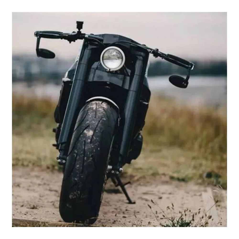 Espejos Retrovisores Laterales Con Luz De Señal De Giro DRL Motocicletas Para Buell Para Du&cati Para Ha&rley Color Negro Retrovisor moto