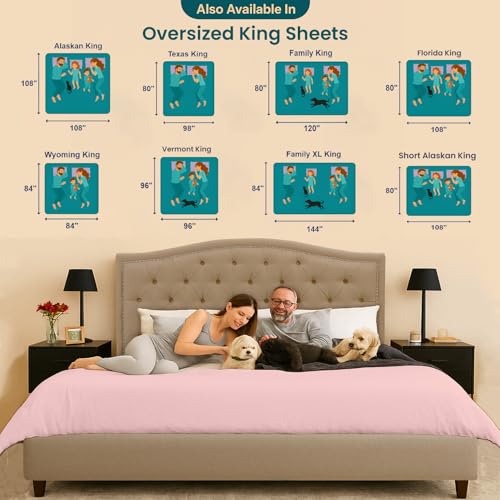Image of SGI bedding 96 inchx96 inch 4 Pc Vermont King Sheet Set 600 TC 15 inch Deep, Peach