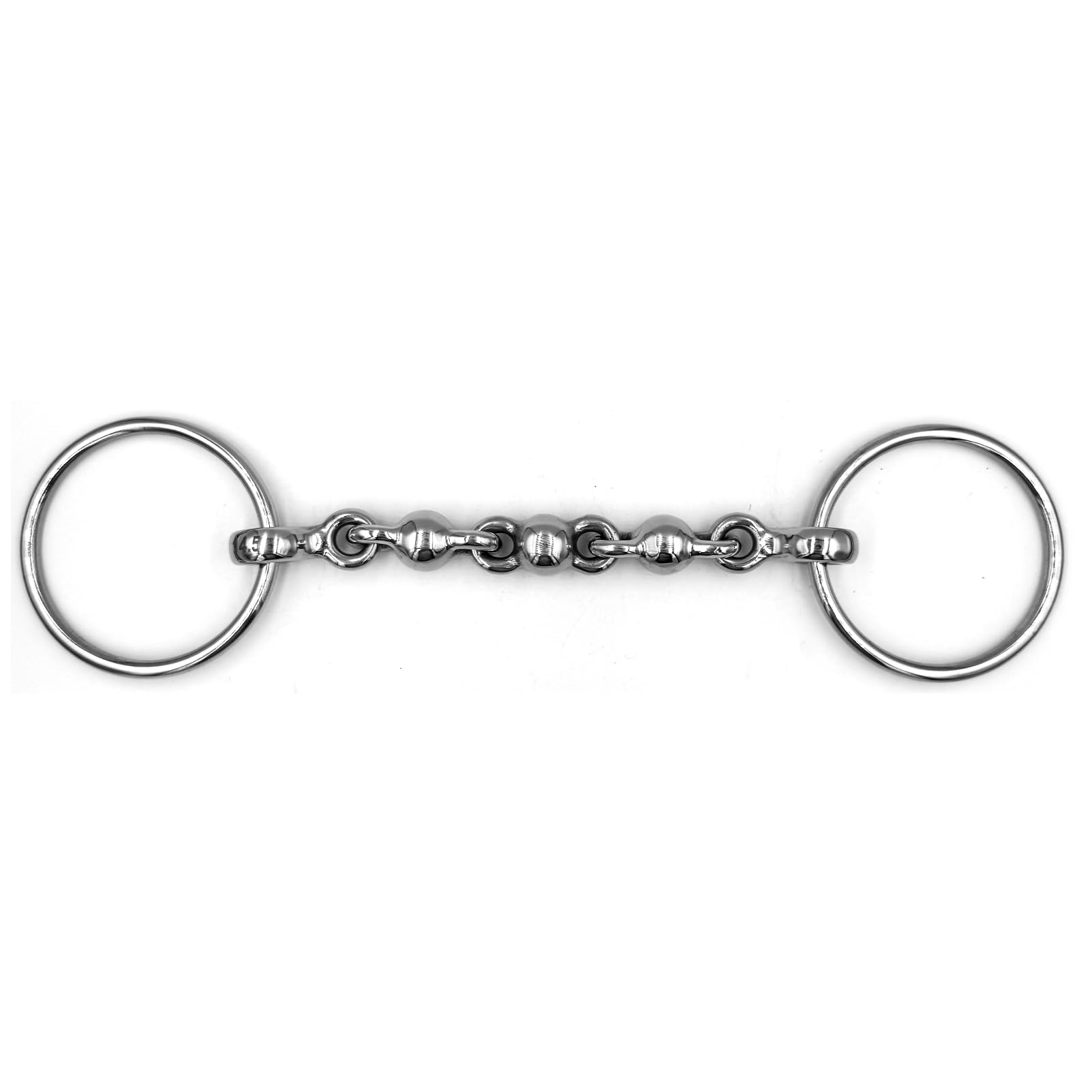 Mors Waterford ES0236 Mors à eau avec boules en acier inoxydable, diamètre de l'anneau 65 mm, épaisseur de mors 10 mm (12,5 cm)