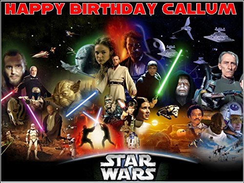 CakeThat Tortenaufsatz für Geburtstagskuchen, Motiv Star Wars, A4