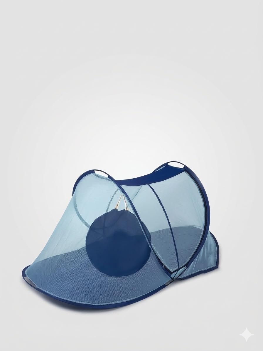 SG CORPRATION Mosquito Net for Single Bed | Foldable Machardani | Polyester Strong 30GSM mesh | PVC Coated Corrosion Resistant Steel Wire - Multicolor-image-7