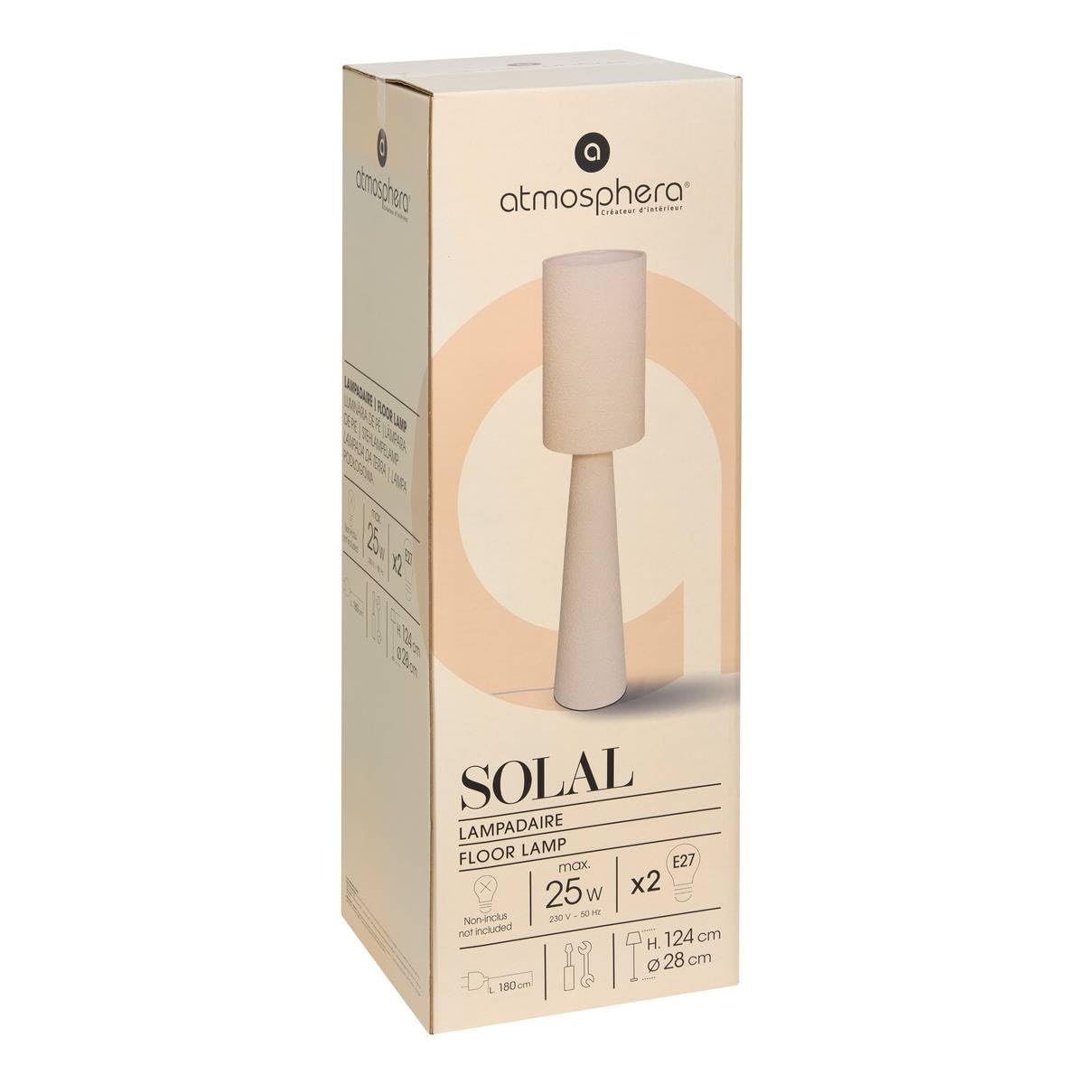 Atmosphera - Lampada da terra diritta settore solale bianco h124 cm