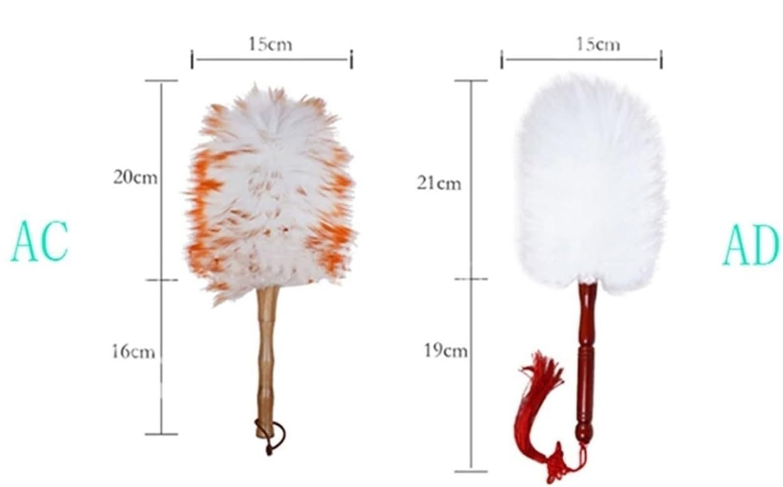 Plumero, Cepillo de Plumas Lana, Herramienta for Limpiar el Polvo(Wit)
