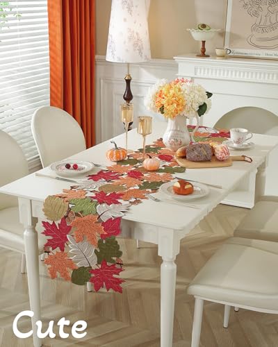 Chemin de table Thanksgiving pour décoration de maison automnale - 5