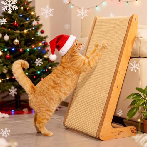CHEERHOME PETS Sisal Cat Scratcher Ramp for Indoor Cats, 24.8"