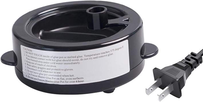 Hot Melt Glue Pot Glue Melting Pot Portable 200 Slip Base Sturdy 40W Electric for Hair Extension Crafting Dolls Wreaths