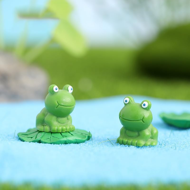 Miniatura 5 de Paquete de 200 ranas pequeñas, ranas pequeñas, ranas de resina, mini ranas de resina a granel, mini ranas de resina en miniatura, rana verde (verde,