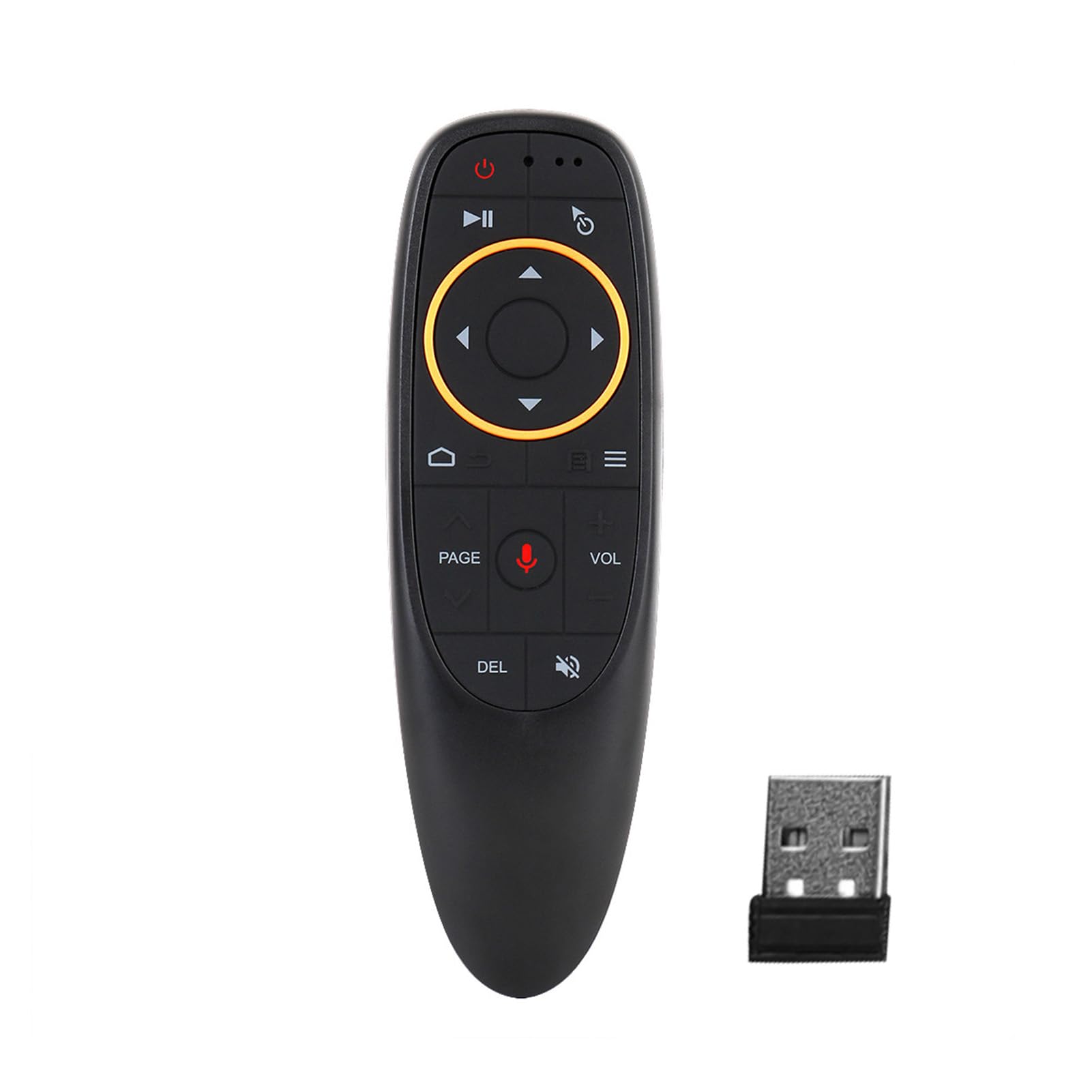 Jectse Wireless Air Mouse Remote 2.4GHz RF Presenter Clicker with 6-Axis Gyroscope Voice Input IR Learning for PC Laptop TV Game Office Presentation