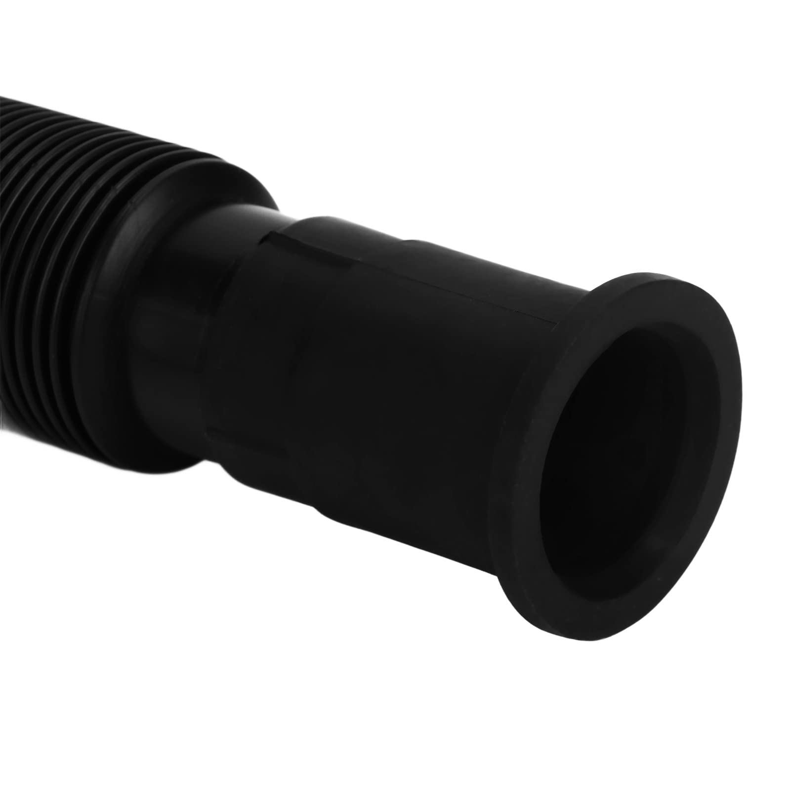 PVC Water Pipe for Kitchen, 2 Pack Flexible Drain Pipe and Adjustable Sink Drain Hose, Black