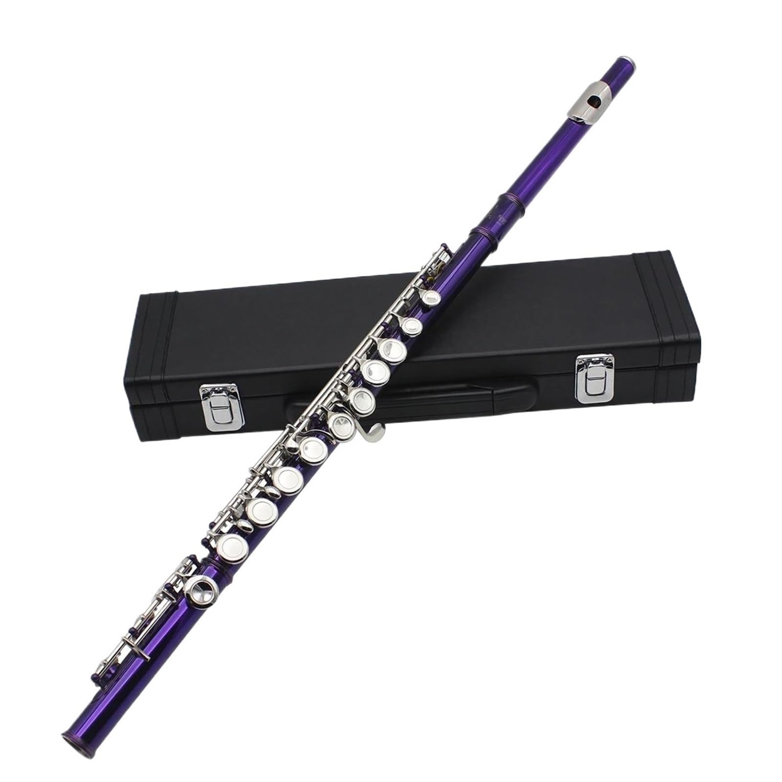 Flûte Performance Professionnelle Flûte À Ton C À 16 Trous Avec Clé E Instrument À Vent Professionnel Violet Clé Fermée Kit De Flûte À Tube En Cupronickel