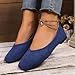 Summer Flats for Women's Comfortable Memory Foam Square Toe Flats Summer Casual Fashion Dressy Ballet Business Shoes