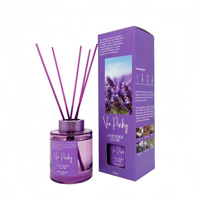 Difusor de varillas lavanda 120ml aroma floral miniatura 1