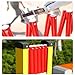 CTREVL Industrial Expandable Barricade with Wheels, Expandable Barricade for Driveway, Road Garage Retractable Driveway Fence Folding Portable Scissor Gate for Construction Driveway & Crowd Control(Re