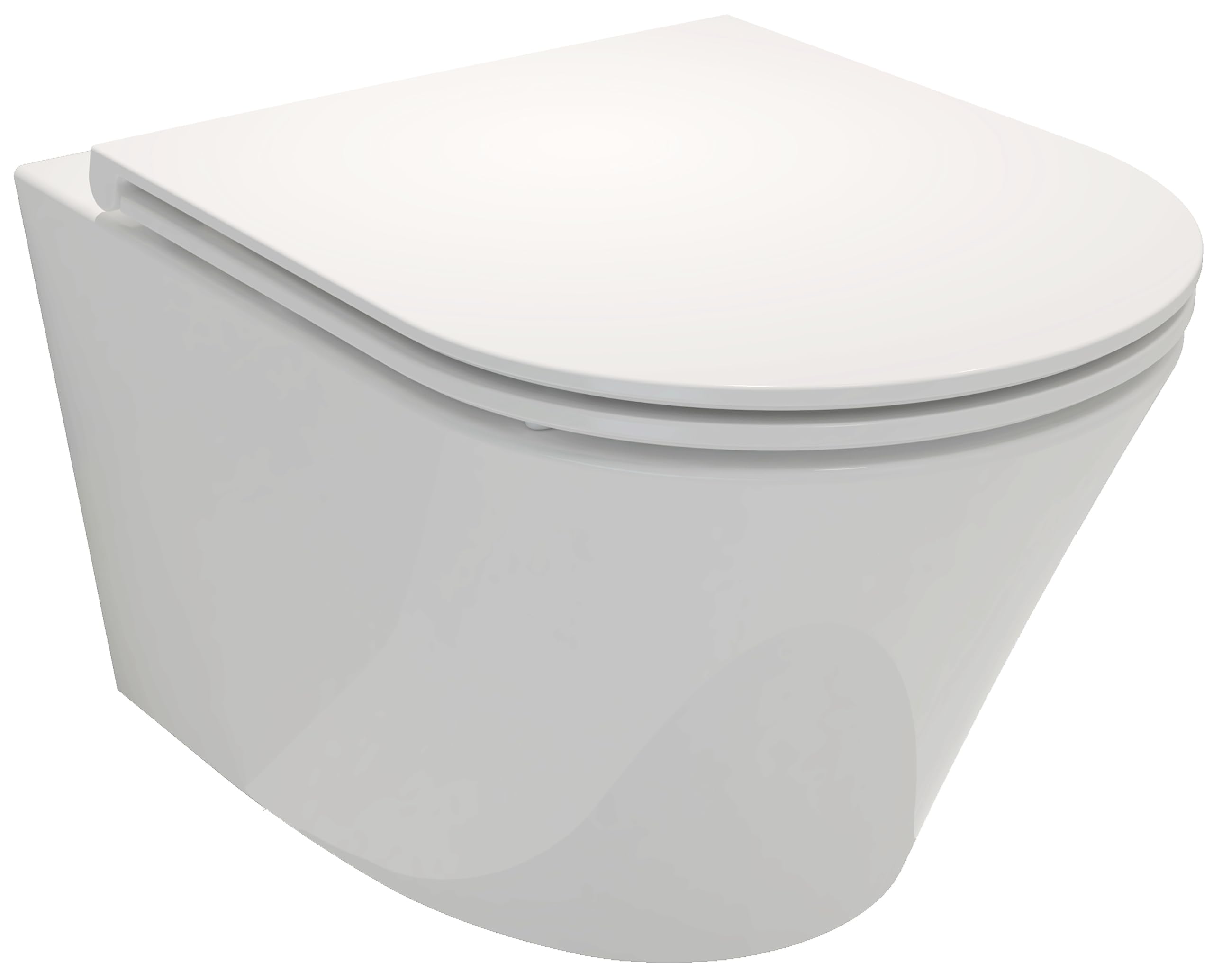 Jacob Delafon - Pack WC Suspendu Sans Bride RODIN+ - Compatible Double Chasse 3/6L - Abattant Déclipsable Fermeture Douce - 36x35x52 cm - Blanc - E25856-00