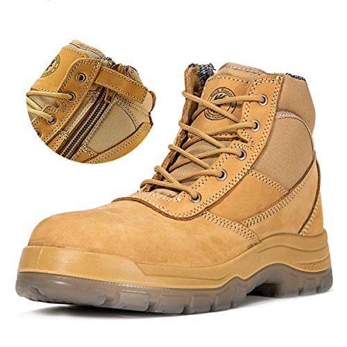 ROCKROOSTER Men's Side Zip Work Boots, 5